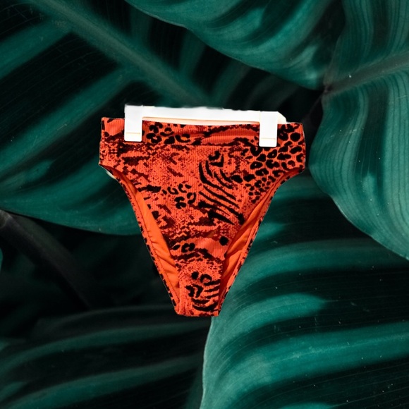 Xhilaration Other - Red Leopard High Waist Swim Bottoms